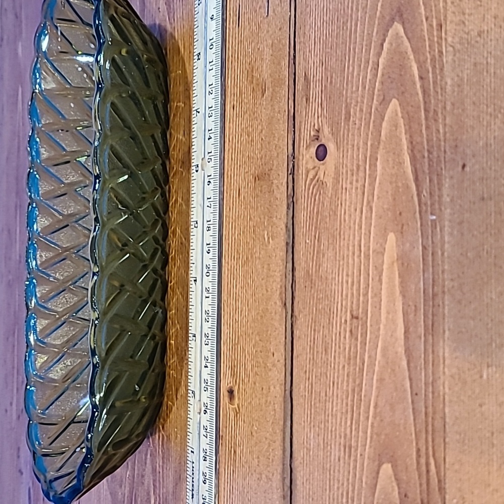 Indiana Glass green oblong celery dish - Picture 2 of 5